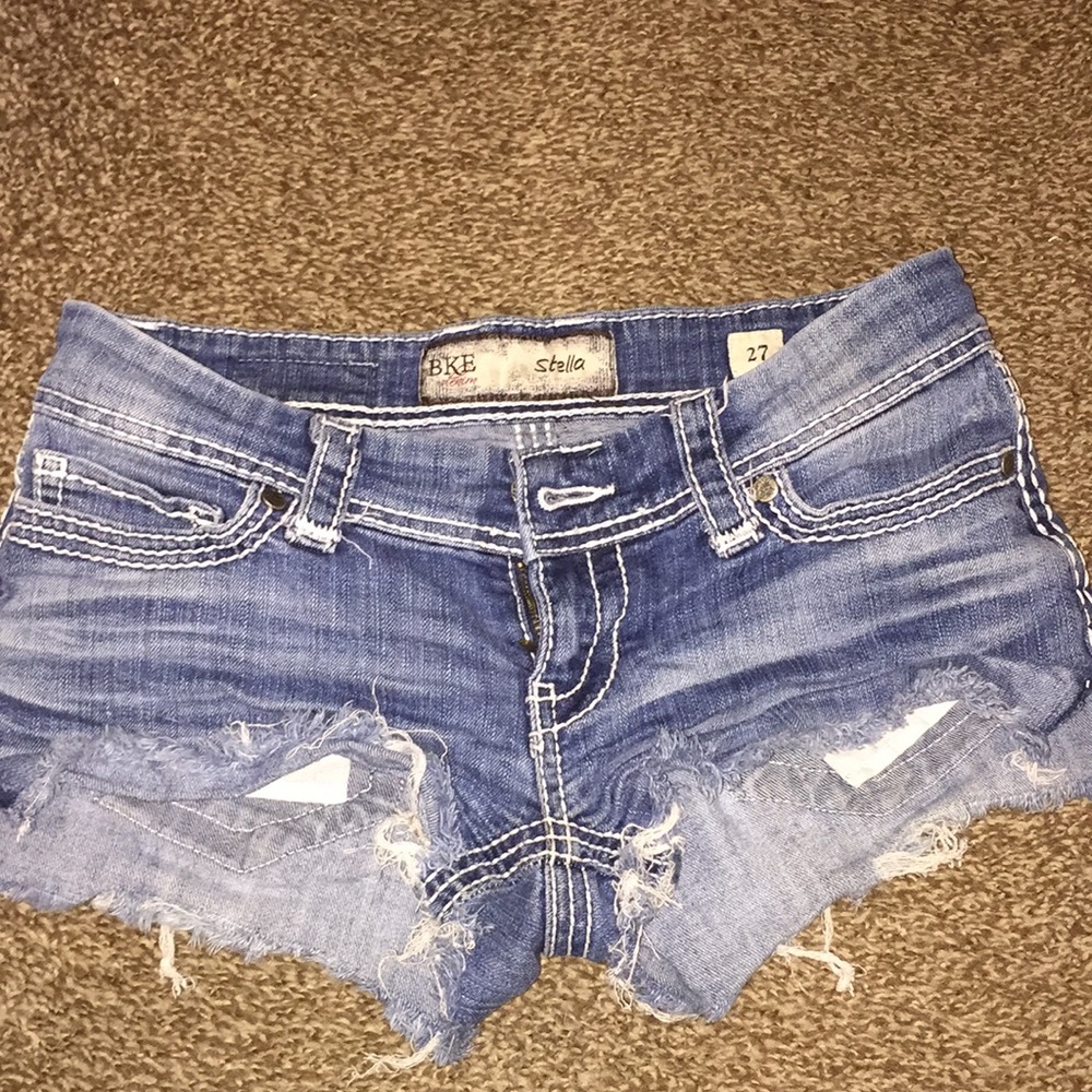 BkE denim cut off shorts